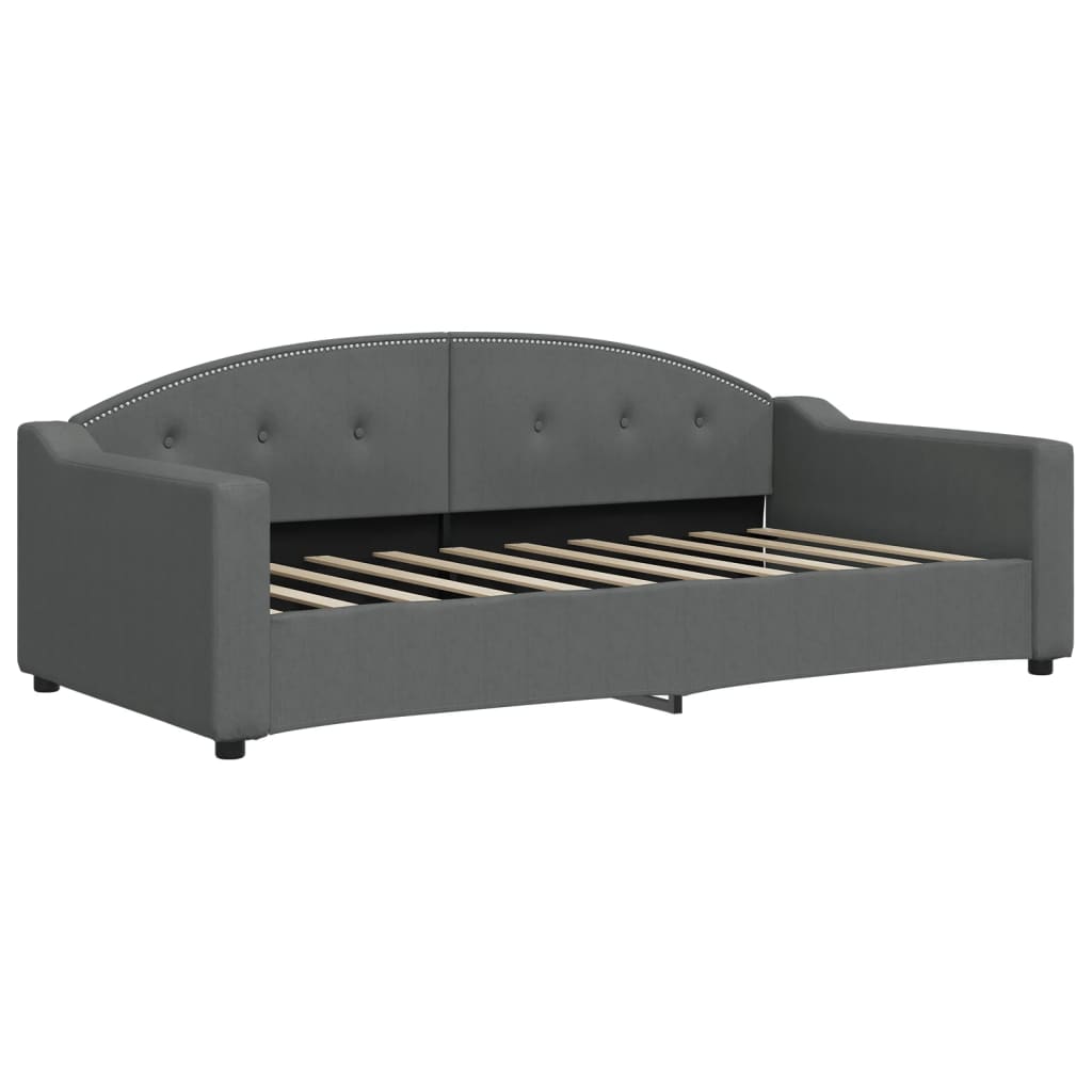 daybed med madras 90x190 cm stof mørkegrå