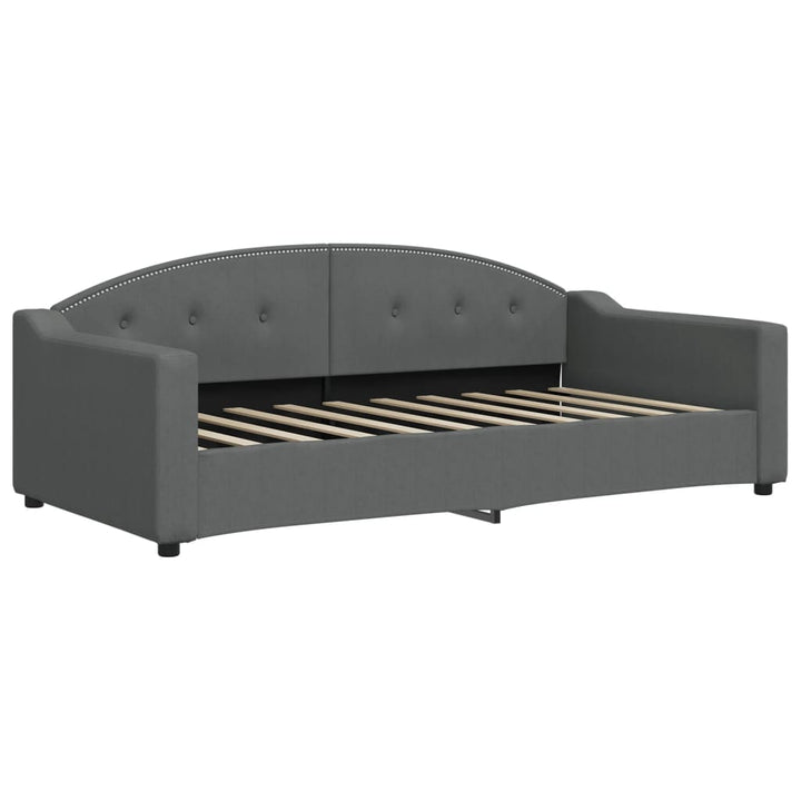 daybed med madras 90x190 cm stof mørkegrå