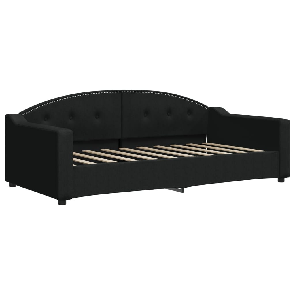 daybed med madras 90x190 cm stof sort
