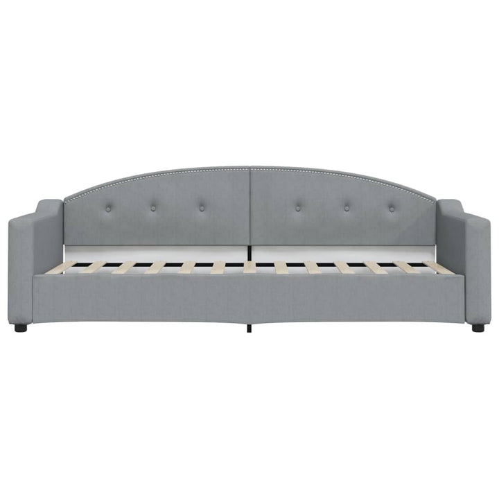 daybed med udtræk 80x200 cm stof lysegrå