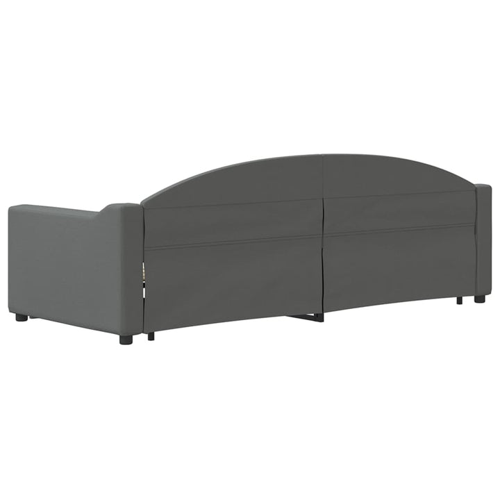 daybed med udtræk 80x200 cm stof mørkegrå