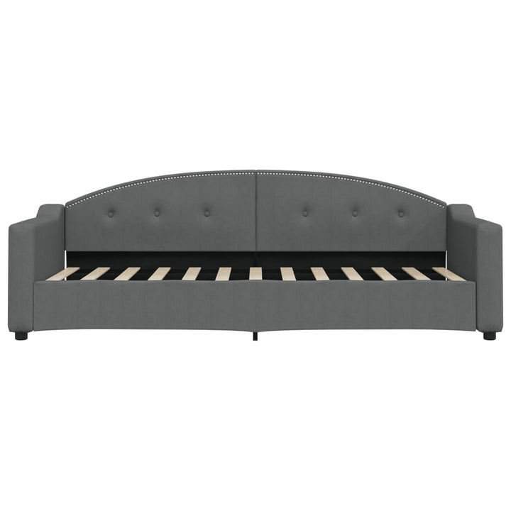 daybed med udtræk 80x200 cm stof mørkegrå