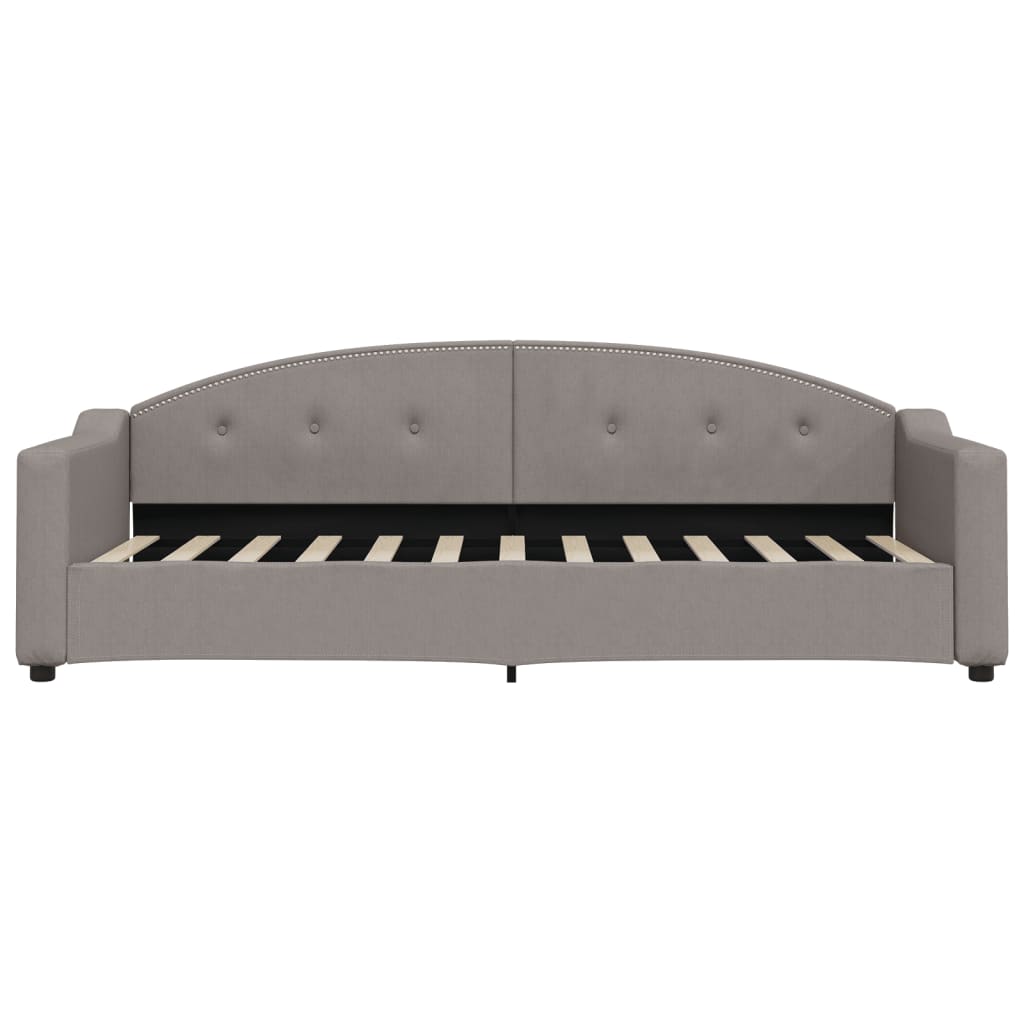 daybed med udtræk 80x200 cm stof gråbrun