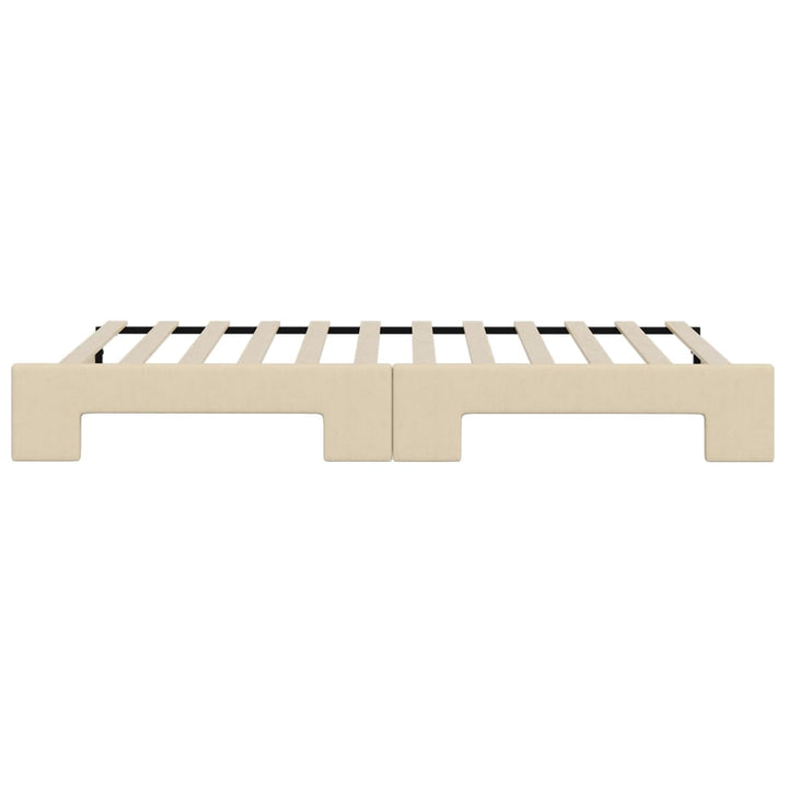daybed med udtræk 80x200 cm stof cremefarvet