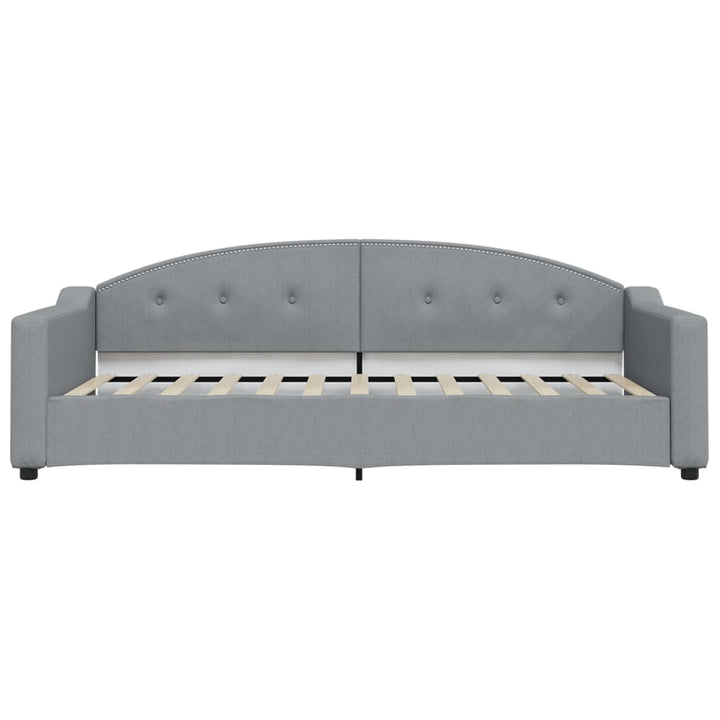 daybed med udtræk 90x200 cm stof lysegrå