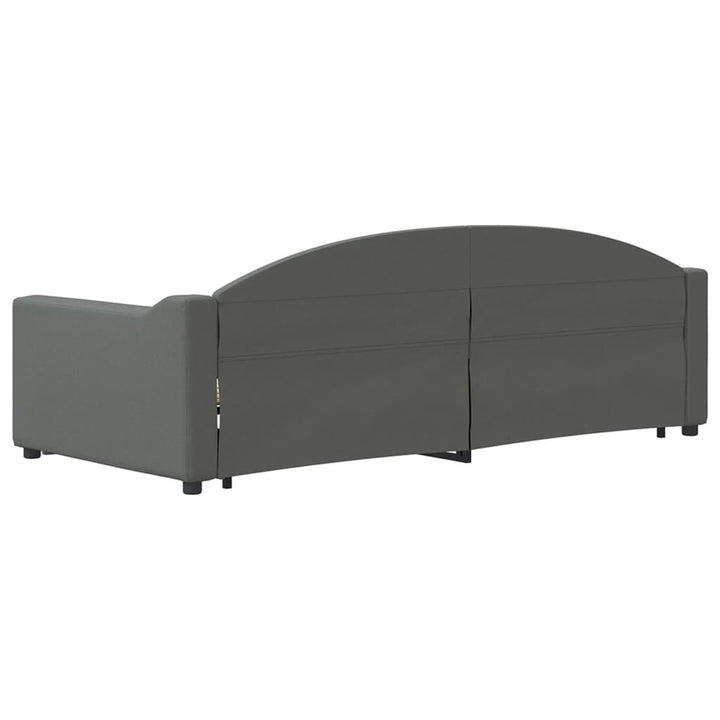 daybed med udtræk 90x200 cm stof mørkegrå