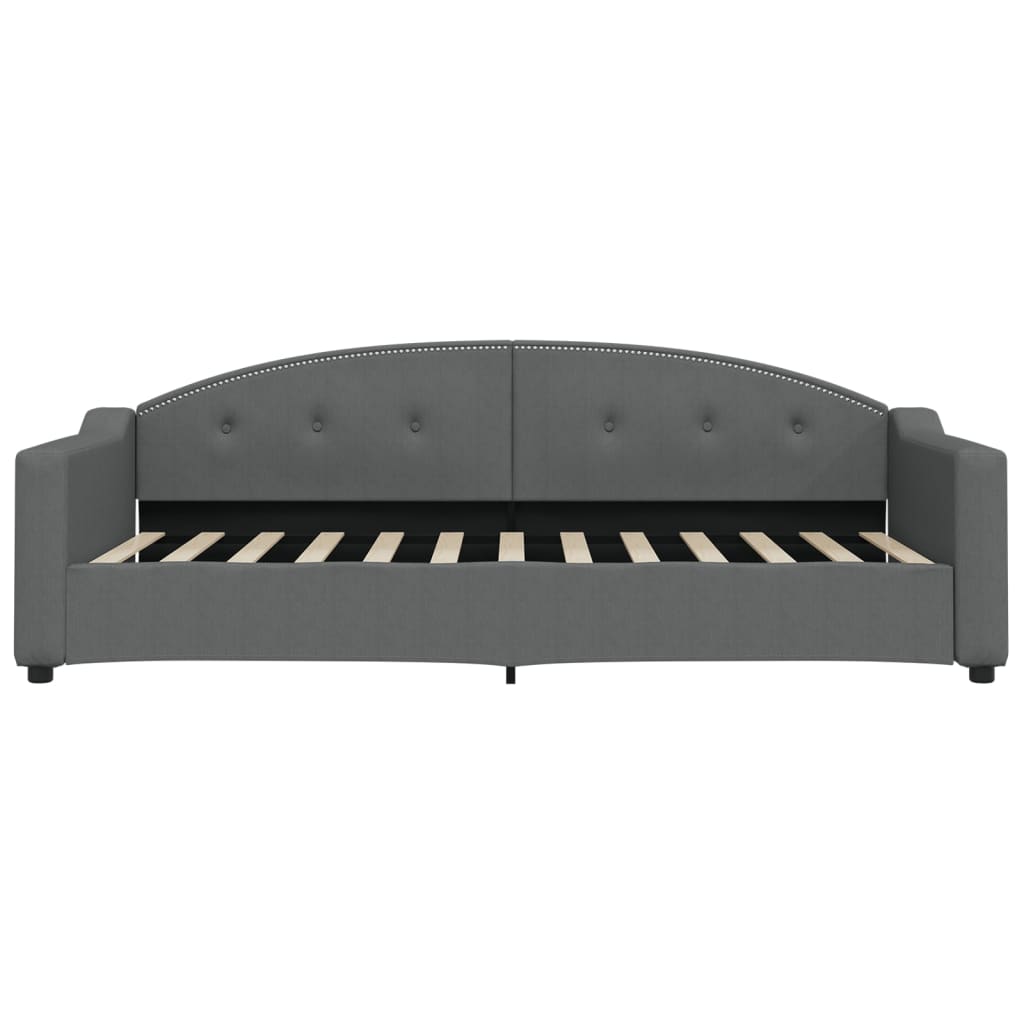 daybed med udtræk 90x200 cm stof mørkegrå