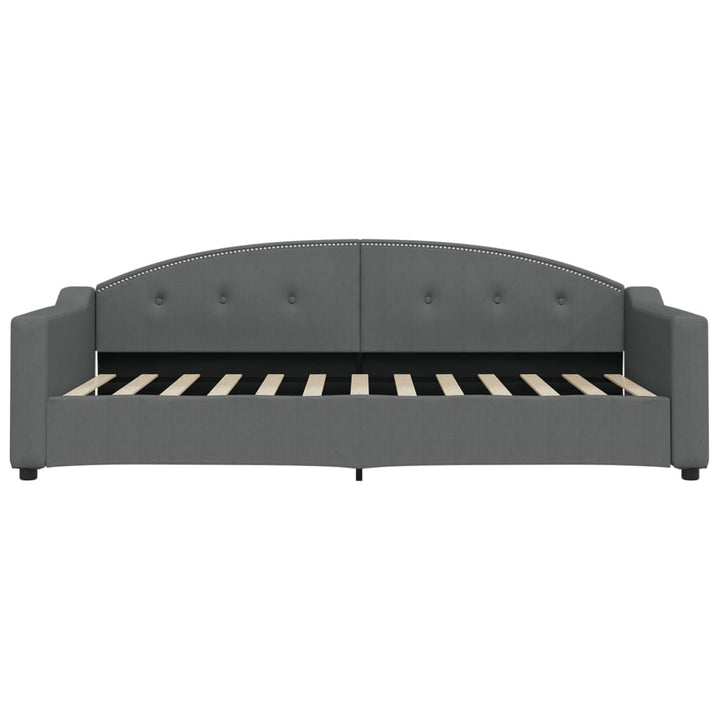 daybed med udtræk 90x200 cm stof mørkegrå