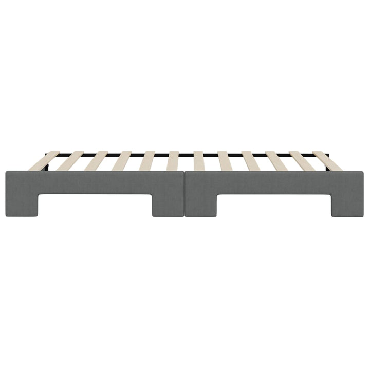 daybed med udtræk 90x200 cm stof mørkegrå