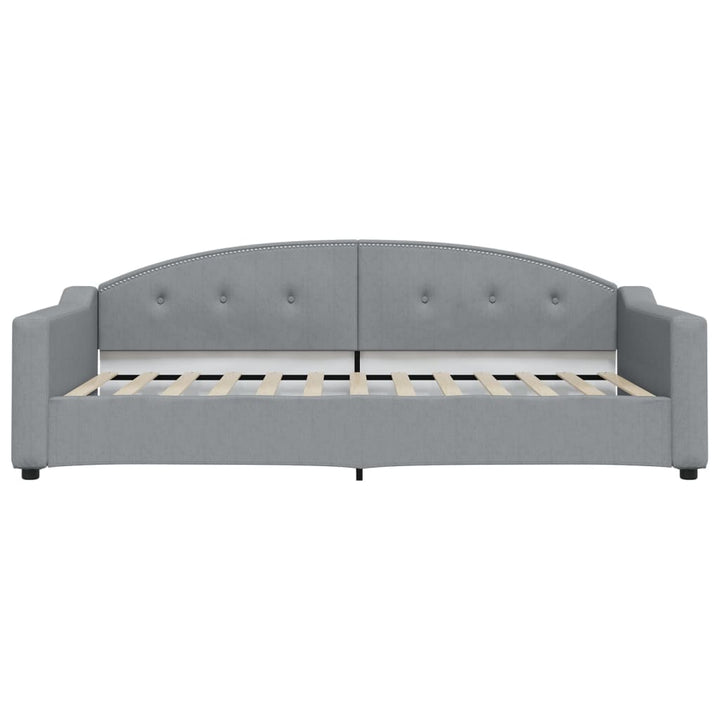 daybed med udtræk 100x200 cm stof lysegrå