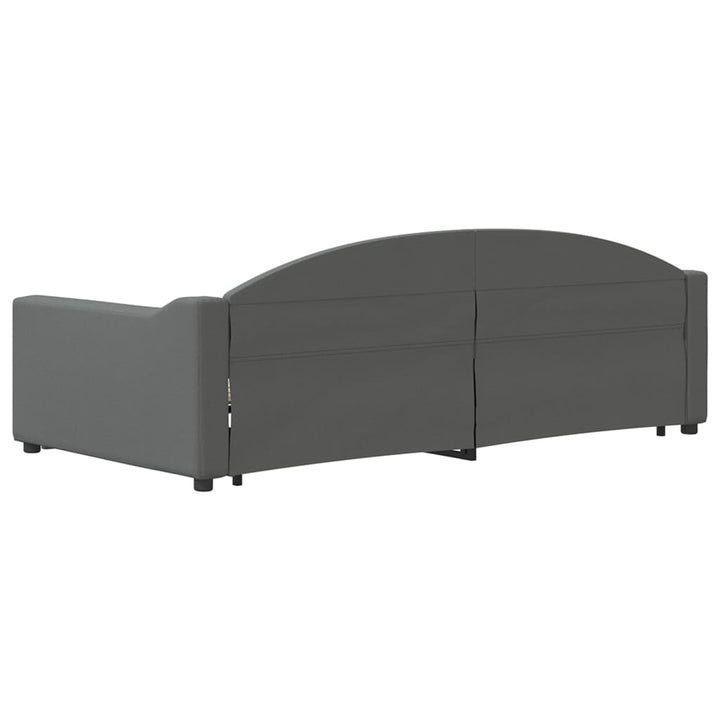 daybed med udtræk 100x200 cm stof mørkegrå