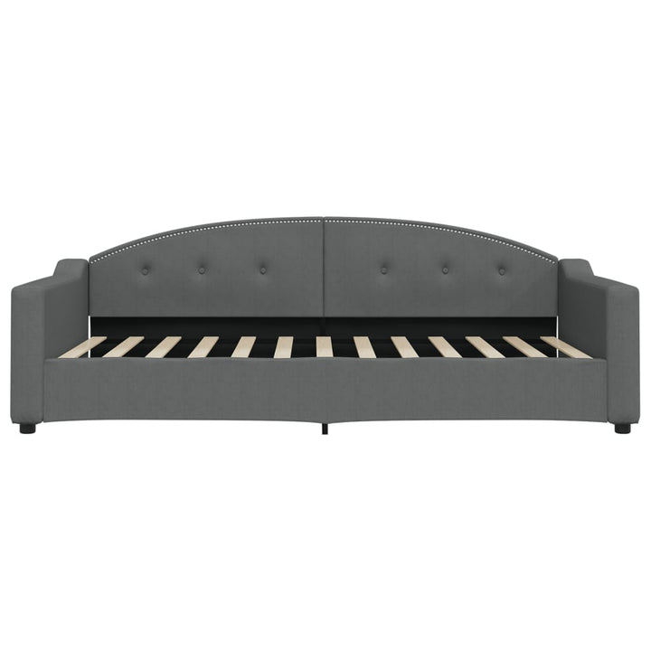daybed med udtræk 100x200 cm stof mørkegrå