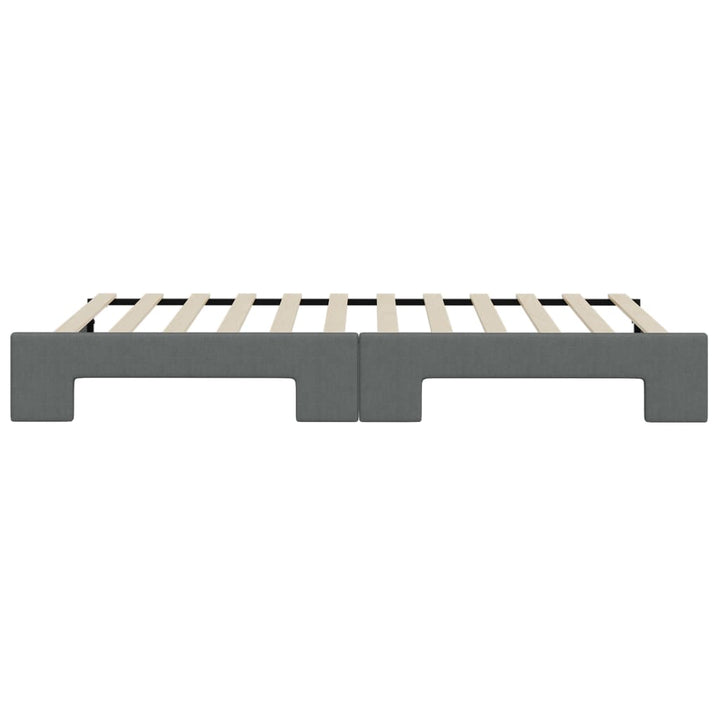 daybed med udtræk 100x200 cm stof mørkegrå