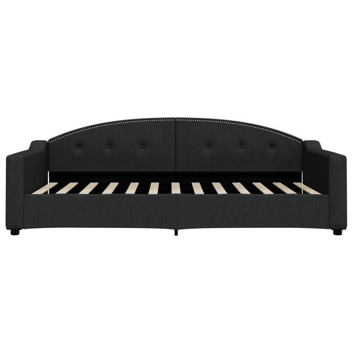 daybed med udtræk 100x200 cm stof sort