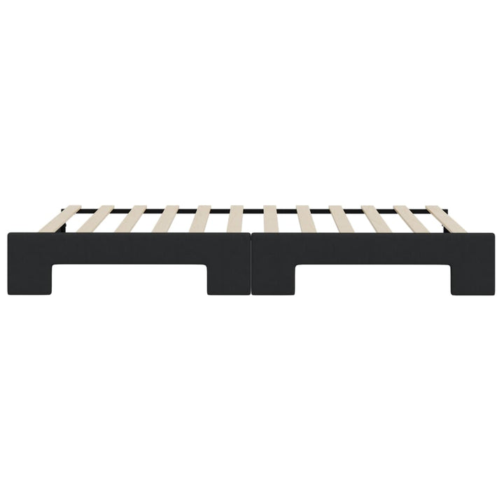 daybed med udtræk 100x200 cm stof sort