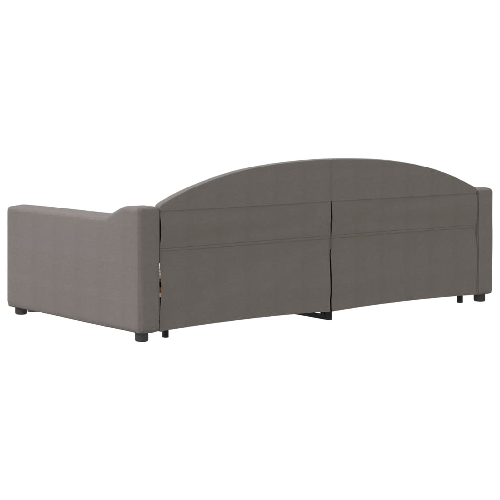 daybed med udtræk 100x200 cm stof gråbrun