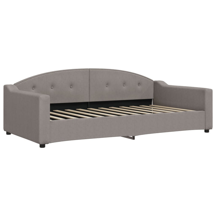 daybed med udtræk 100x200 cm stof gråbrun