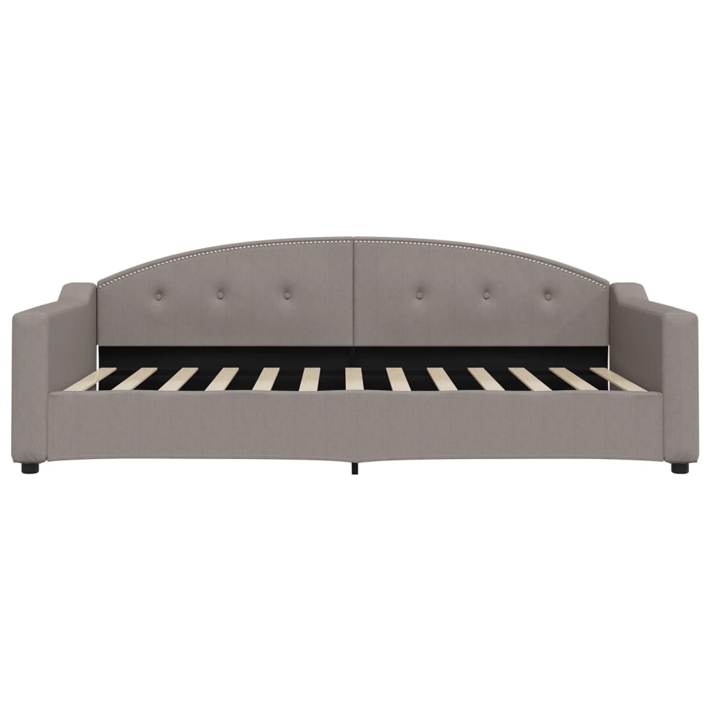 daybed med udtræk 100x200 cm stof gråbrun