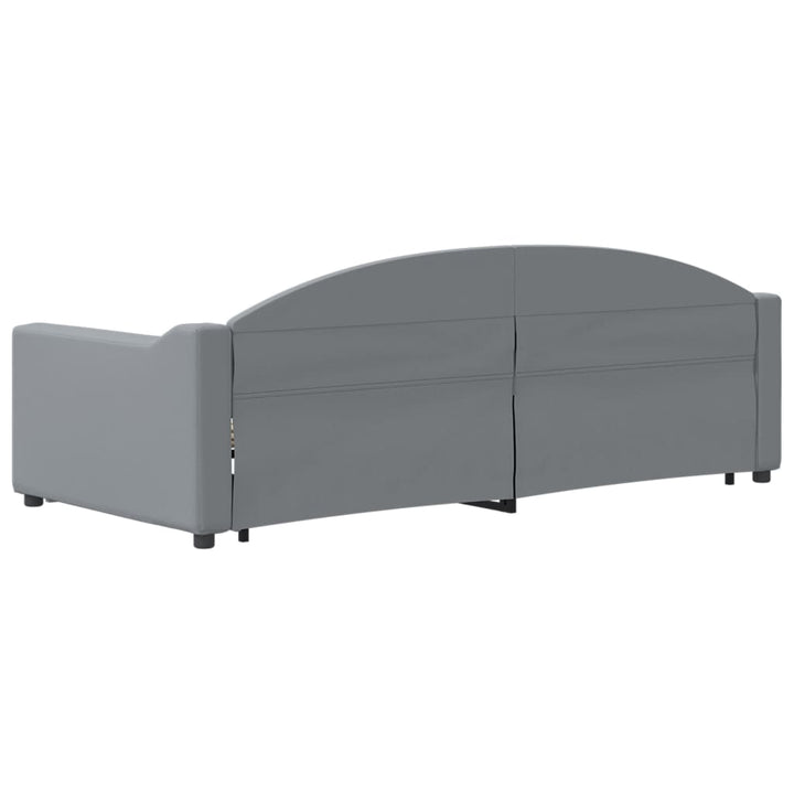 daybed med udtræk 90x190 cm stof lysegrå