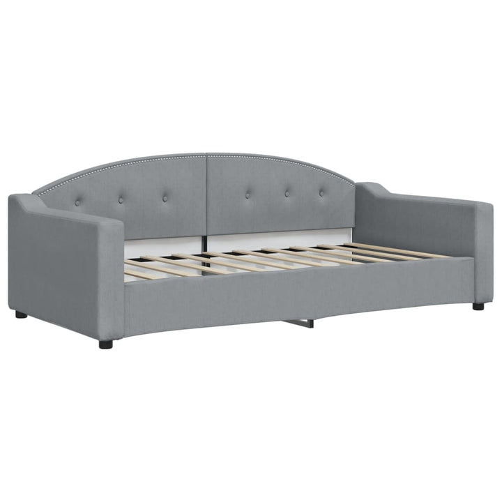 daybed med udtræk 90x190 cm stof lysegrå
