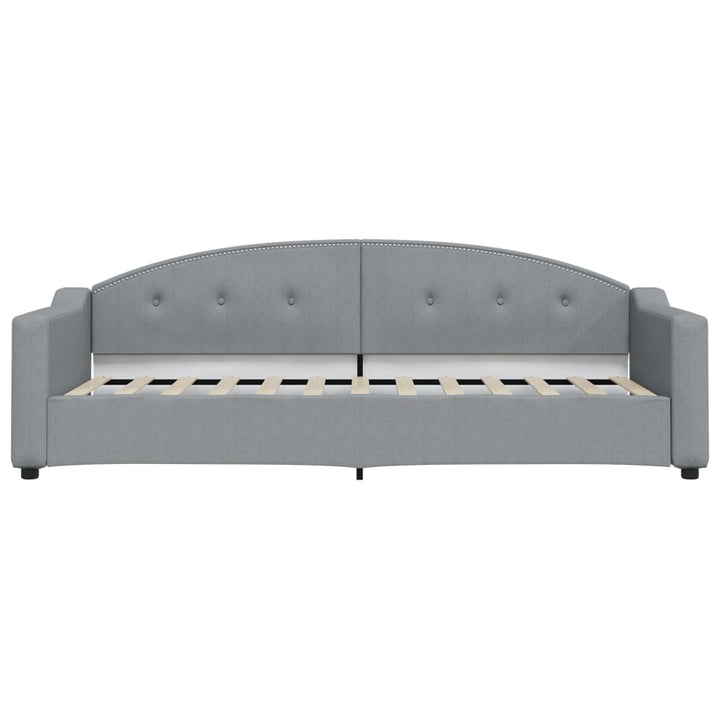 daybed med udtræk 90x190 cm stof lysegrå