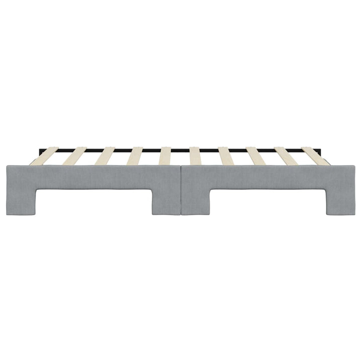 daybed med udtræk 90x190 cm stof lysegrå