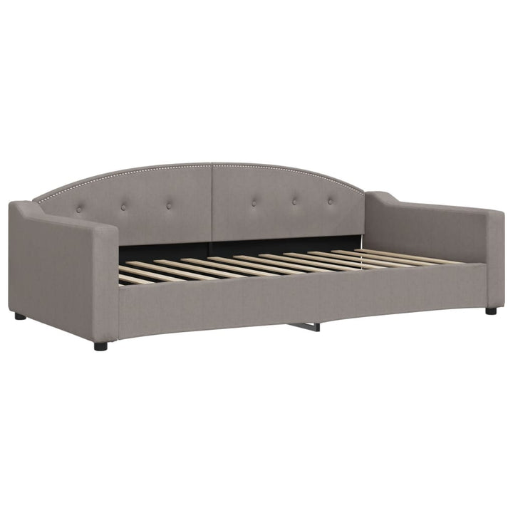 daybed med udtræk og madras 100x200 cm stof gråbrun