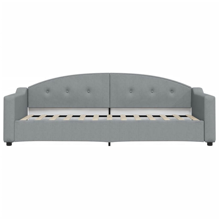 daybed med udtræk og skuffer 80x200 cm stof lysegrå