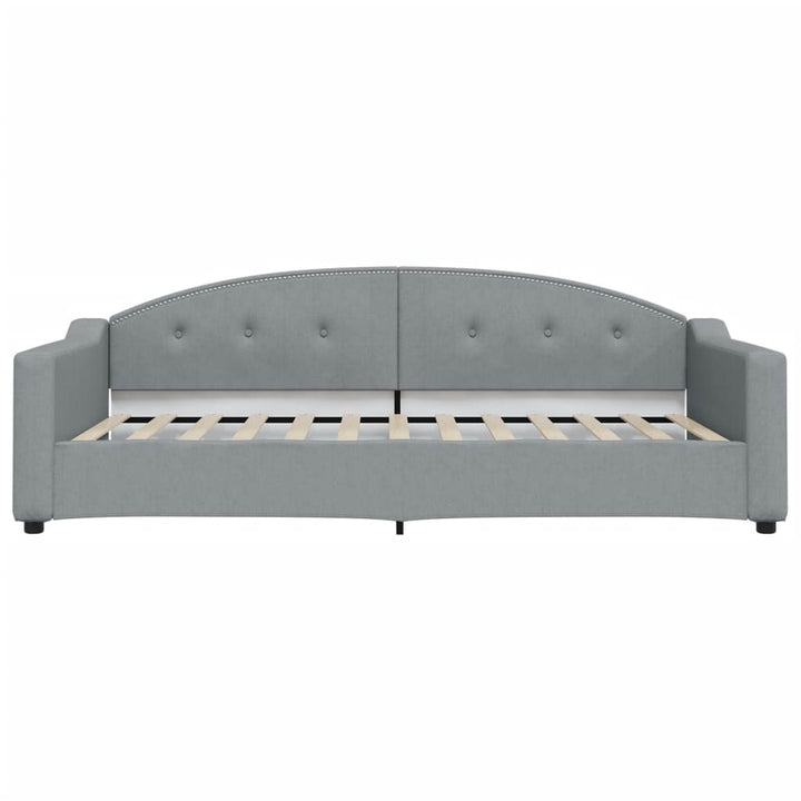 daybed med udtræk og skuffer 100x200 cm stof lysegrå