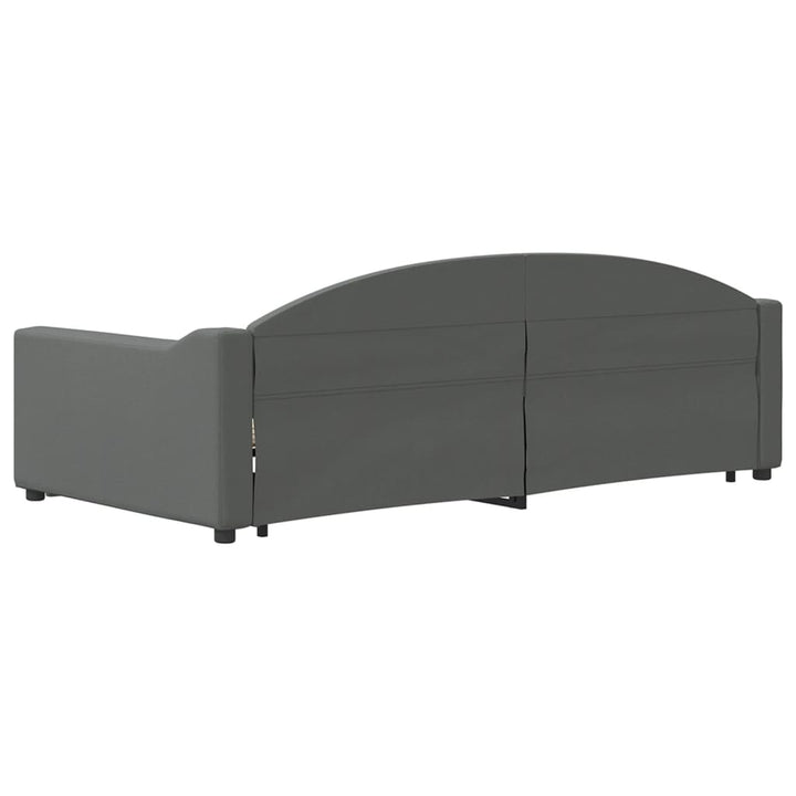 daybed med udtræk og skuffer 100x200 cm stof mørkegrå