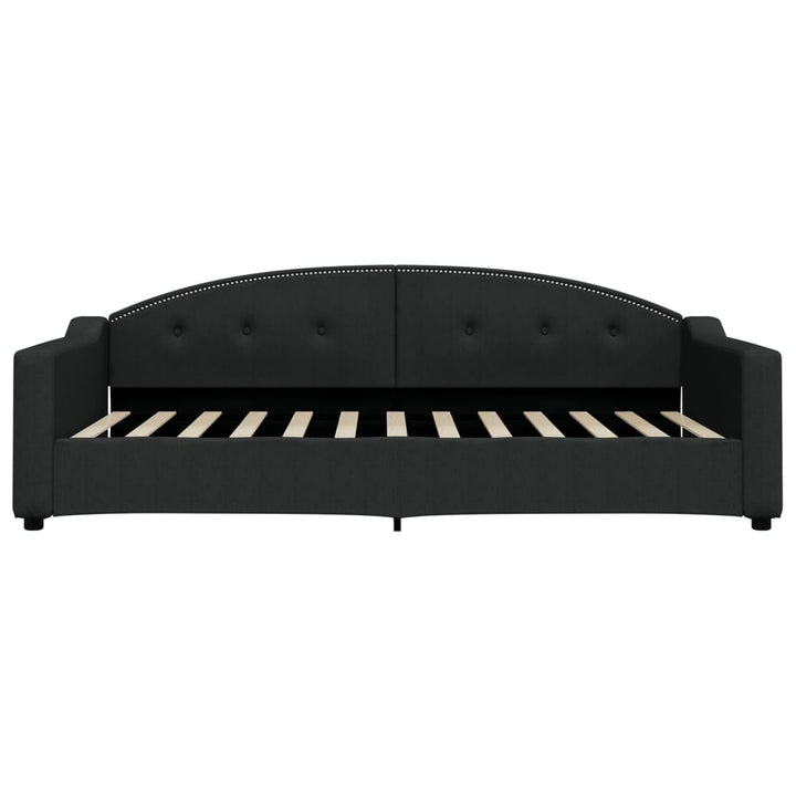 daybed med udtræk og skuffer 100x200 cm stof sort