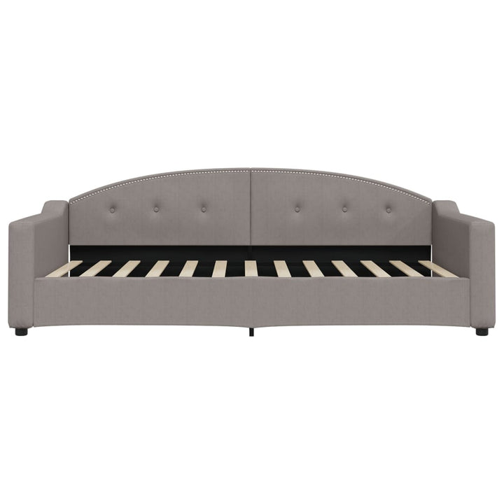 daybed med udtræk og skuffer 100x200 cm stof gråbrun
