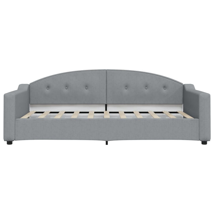 daybed med udtræk 100x190 cm stof lysegrå