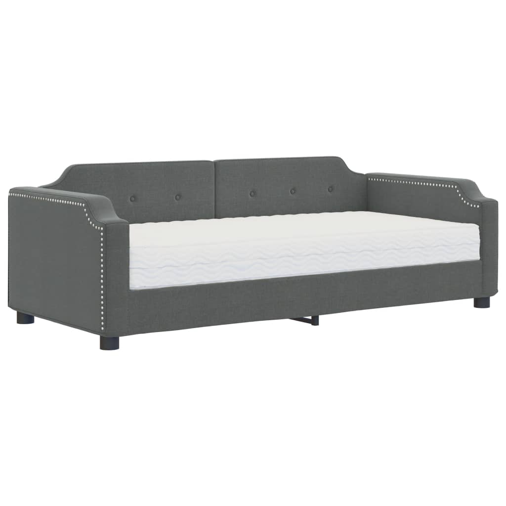 daybed med madras 80x200 cm stof mørkegrå