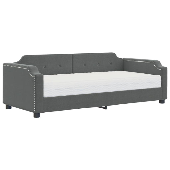 daybed med madras 80x200 cm stof mørkegrå
