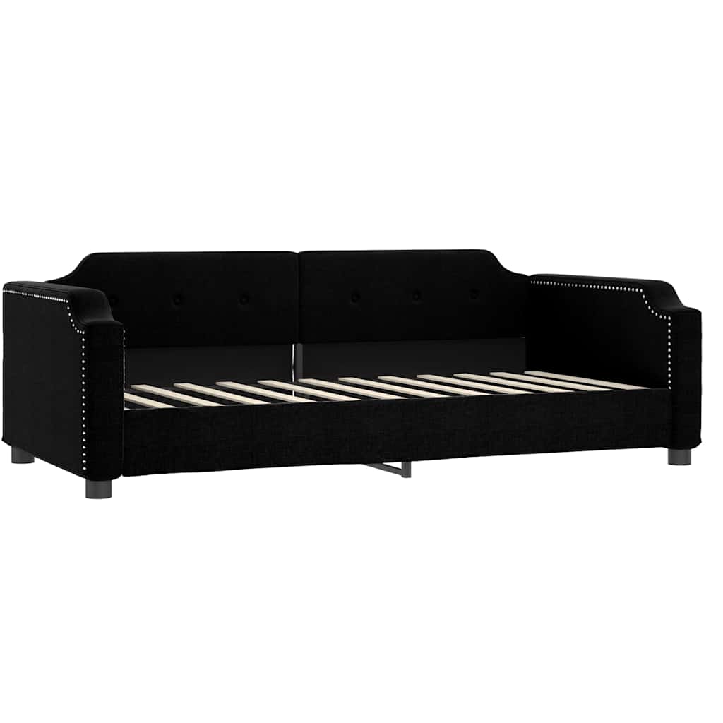 daybed med madras 80x200 cm stof sort