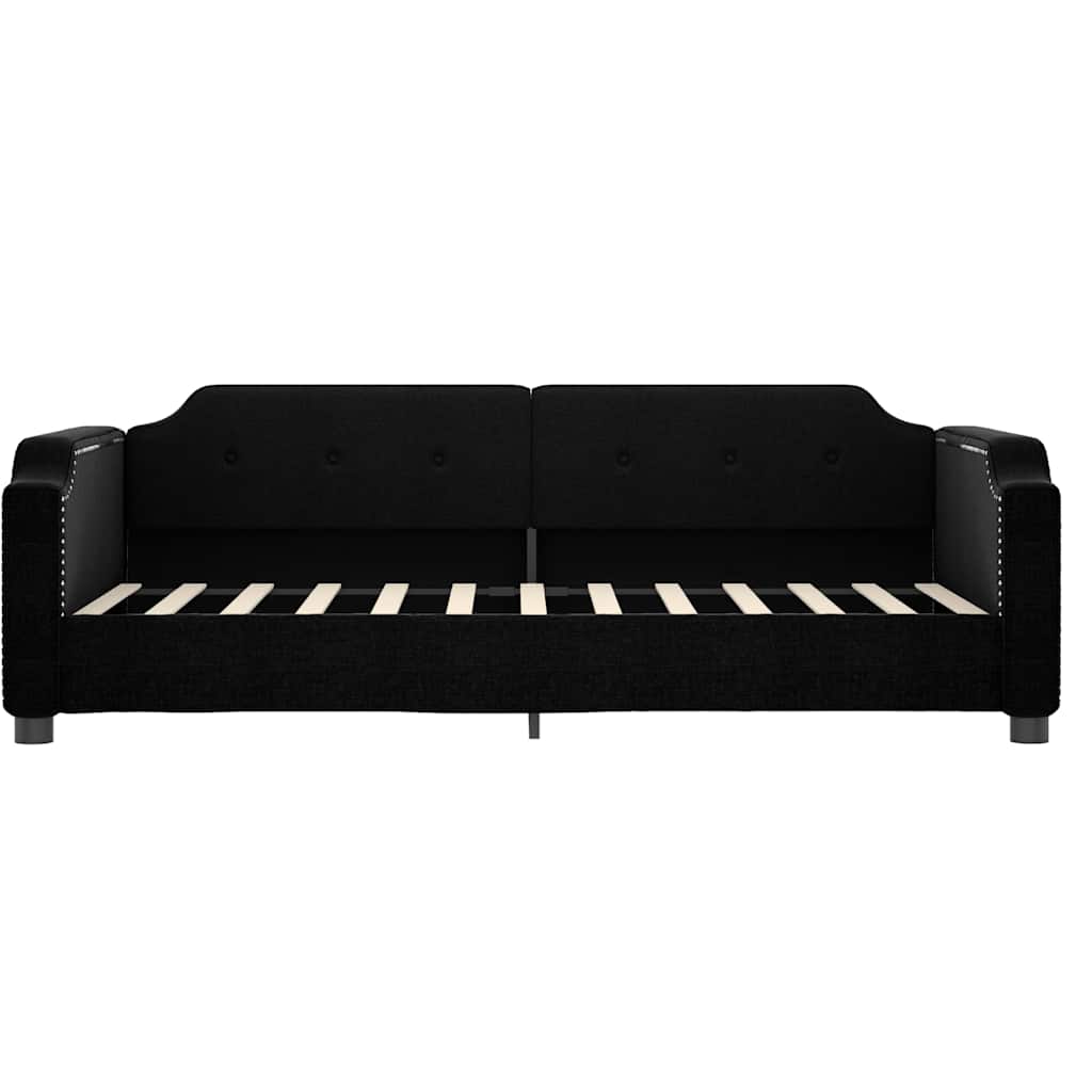 daybed med madras 80x200 cm stof sort