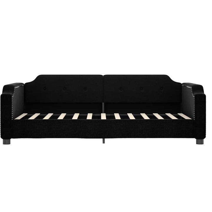 daybed med madras 80x200 cm stof sort