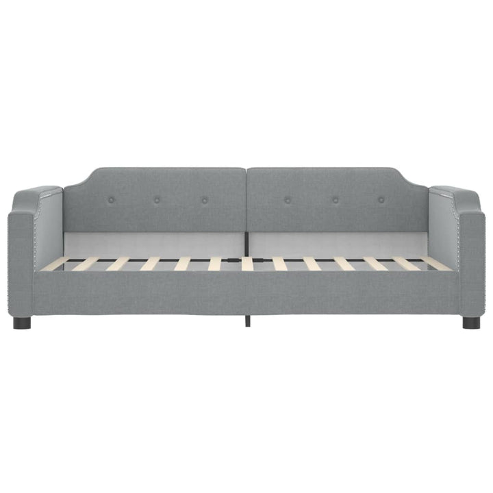 daybed med madras 90x200 cm stof lysegrå