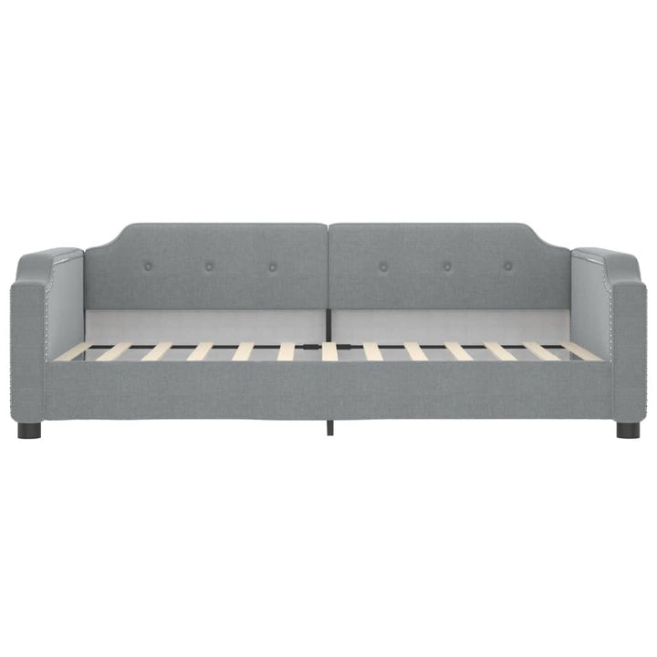 daybed med madras 100x200 cm stof lysegrå