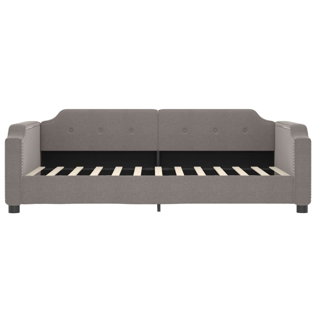 daybed med madras 100x200 cm stof gråbrun