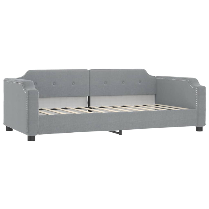 daybed med madras 90x190 cm stof lysegrå