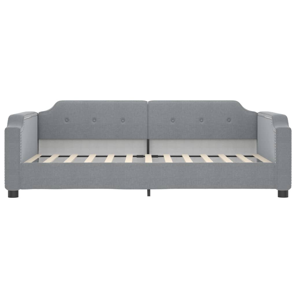 daybed med madras 90x190 cm stof lysegrå