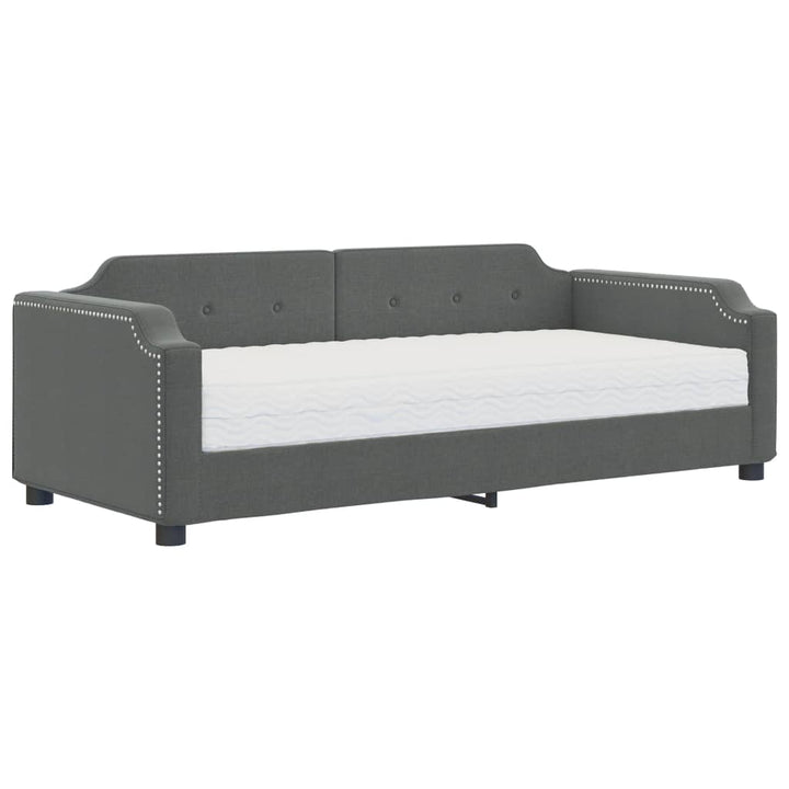 daybed med madras 90x190 cm stof mørkegrå