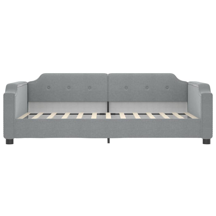 daybed med udtræk 80x200 cm stof lysegrå