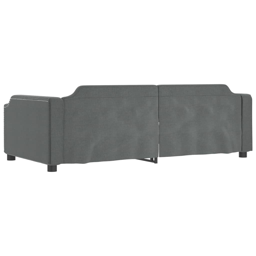 daybed med udtræk 80x200 cm stof mørkegrå