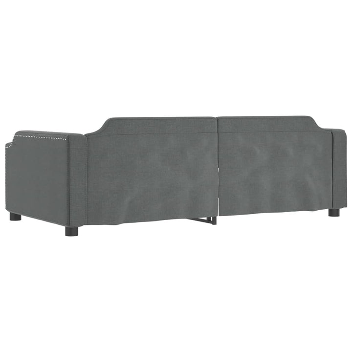 daybed med udtræk 80x200 cm stof mørkegrå