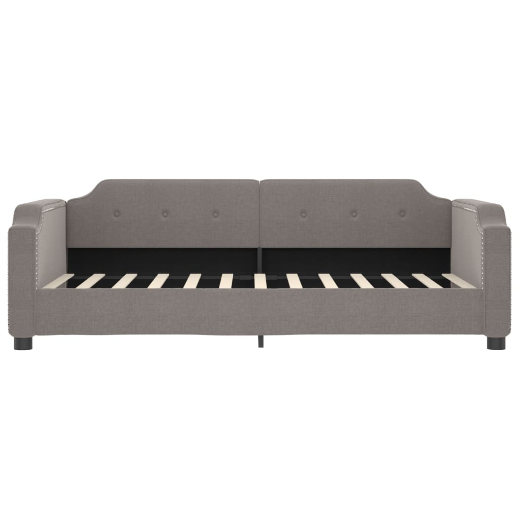 daybed med udtræk 80x200 cm stof gråbrun