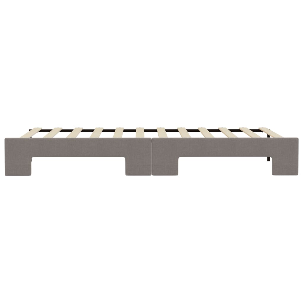 daybed med udtræk 80x200 cm stof gråbrun