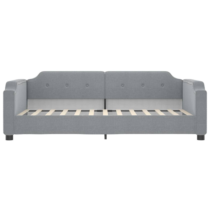 daybed med udtræk 90x200 cm stof lysegrå
